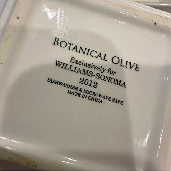 William Sonoma | four (4)  olive bowls trays serving botanical olive collection - Picture 6 of 8